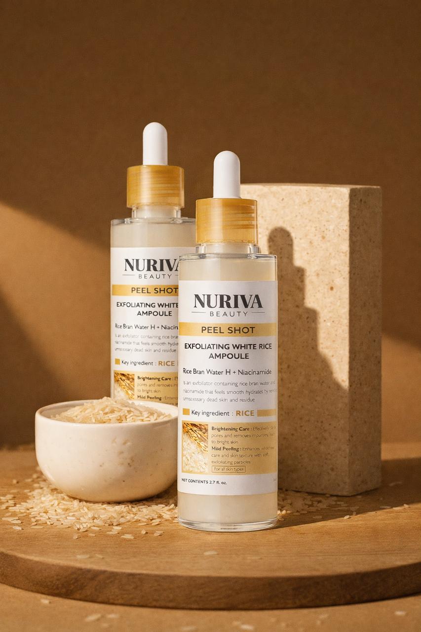 Nuriva Beauty – Glow Rice Gentle Exfoliating Ampoule (Peel Shot)