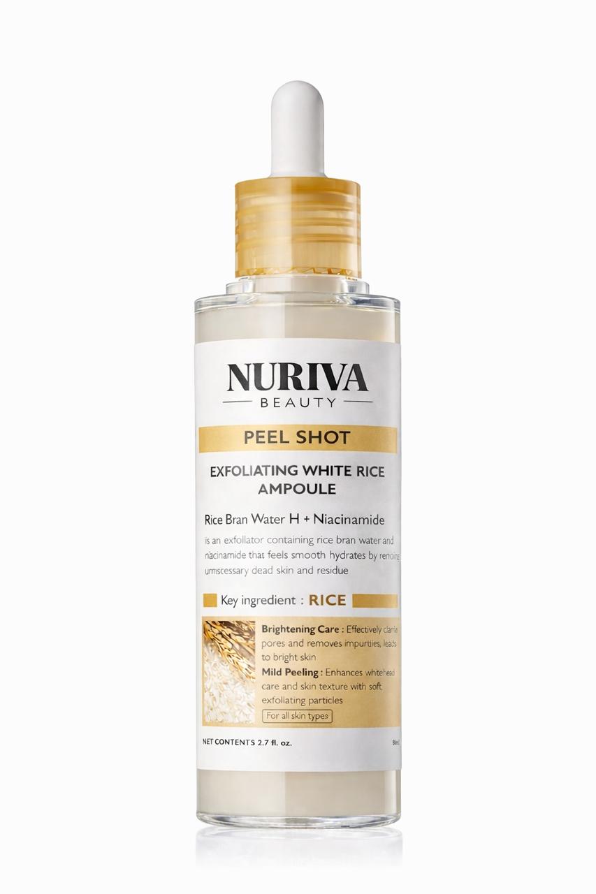 Nuriva Beauty – Glow Rice Gentle Exfoliating Ampoule (Peel Shot)